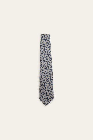 Mini floral beige recycled tie