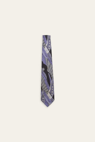 Abstract purple recycled tie