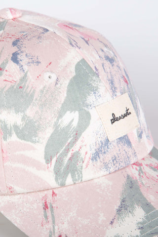 Pastel brushed pink upcycled cap