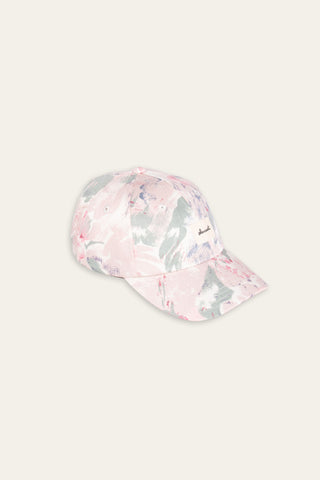 Pastel brushed pink upcycled cap