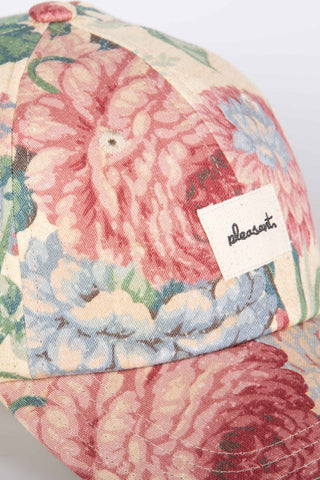 Vintage floral multicolor upcycled cap