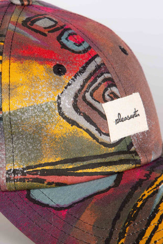 Vivid multicolor upcycled cap