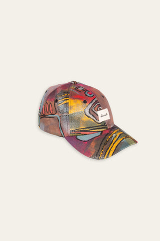 Vivid multicolor upcycled cap