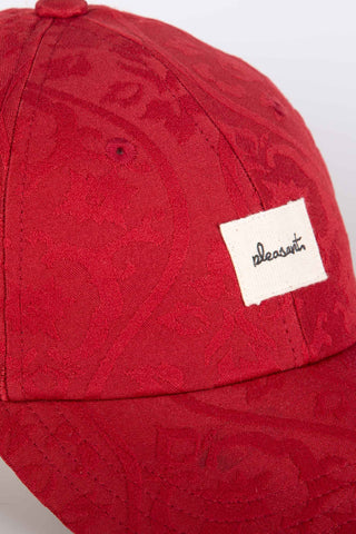 Jaquard red upcycled cap