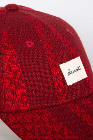Flashy red upcycled cap