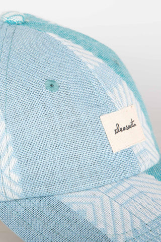 Blue on blue upcycled cap