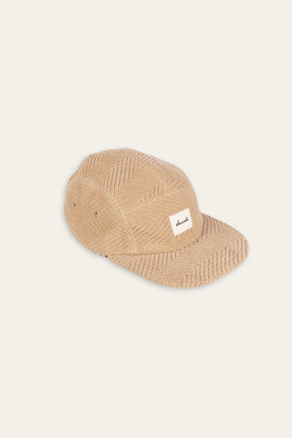 Beige slope 5-panel upcycled cap