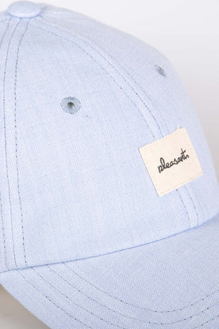 Clean pastel blue upcycled cap