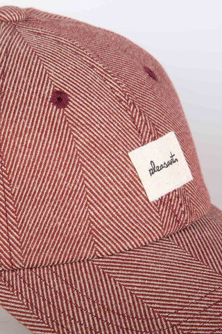 Herringbone red upcycled cap