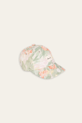 Spring blossom upcycled kids cap