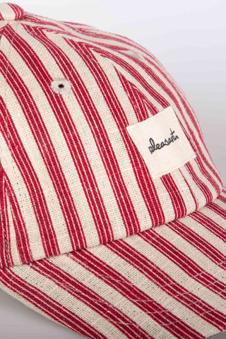 Playful red upcycled kids cap