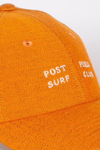 Textured orange upcycled cap