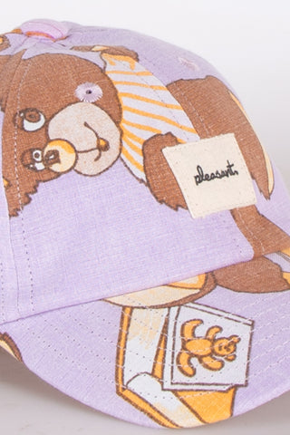 Playful lilac upcycled kids cap