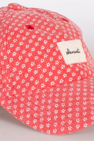 Charming pink patterned upcycled kids cap