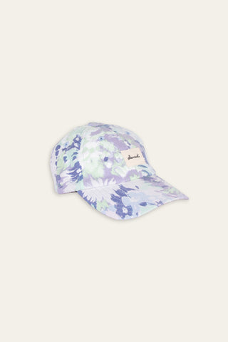 Soft lilac floral upcycled kids cap