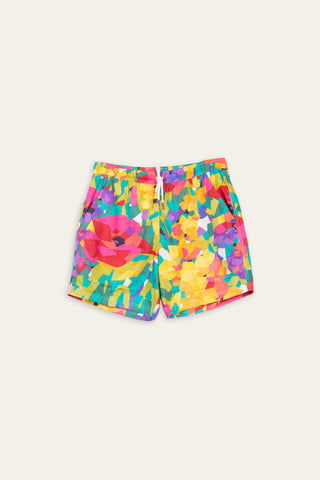 Bold multicolored upcycled shorts