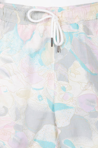 Dreamy pastel multicolored upcycled shorts