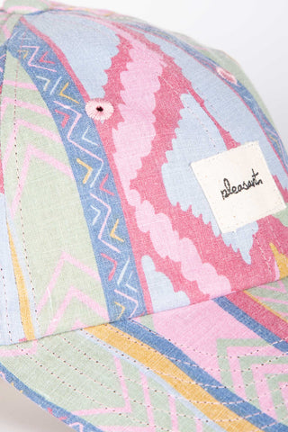 Quirky pink multicolored upcycled cap