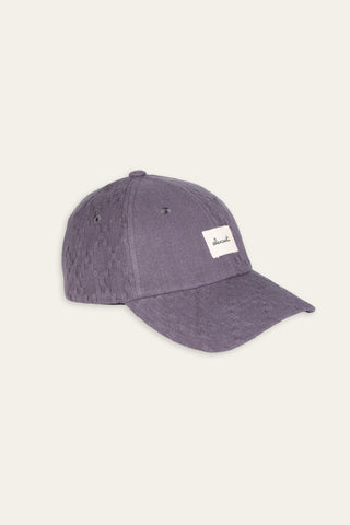 Refined grey patterned upcycled cap