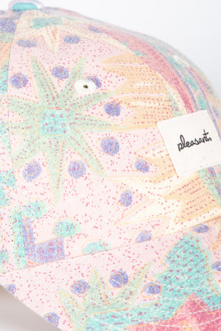 Textured pastel multicolored upcycled cap