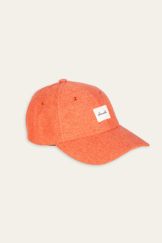 Bold and brave orange upcycled cap