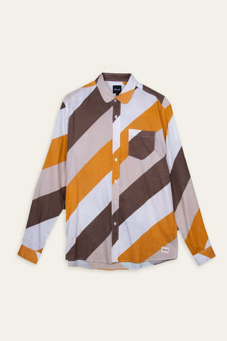 Heavy stripes upcycled shirt