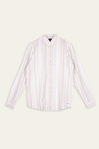 Low key stripes upcycled shirt