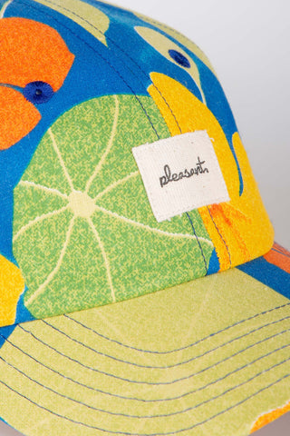 Abstract multicolored upcycled cap