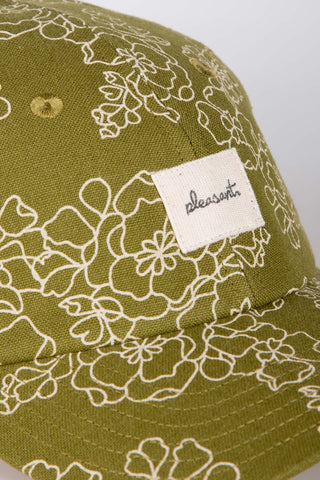 Outdoor floral green upcycled cap