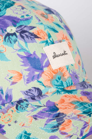 Throwback multicolored floral upcycled cap