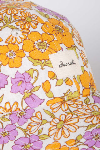 Vintage floral multicolored upcycled cap