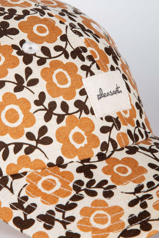 Mid-century orange upcycled cap