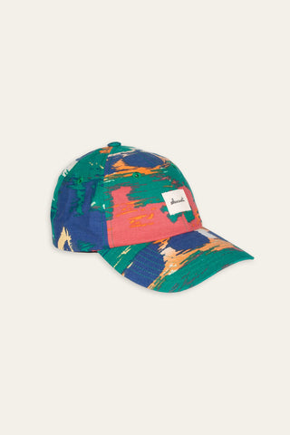 Patchwork multicolored upcycled cap