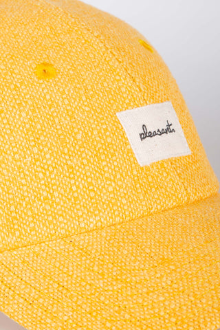 Textured yellow upcycled cap