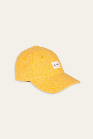 Textured yellow upcycled cap