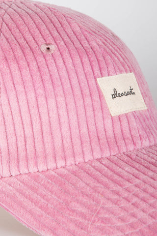 Pink corduroy upcycled cap
