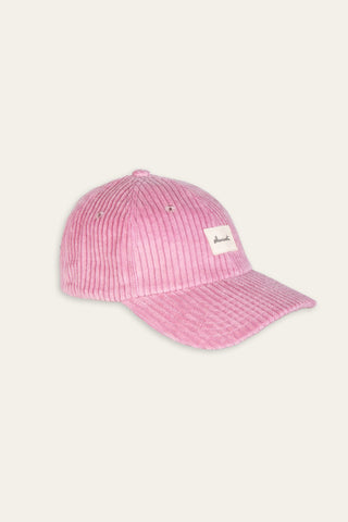 Pink corduroy upcycled cap