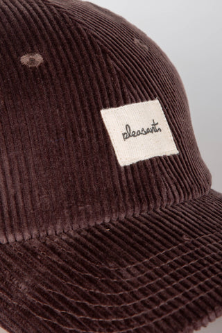 Dark brown corduroy upcycled cap