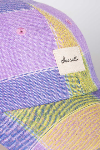 Patchwork purple upcycled cap