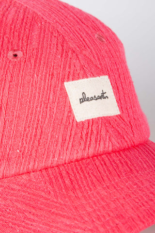 Ribbed pink upcycled cap