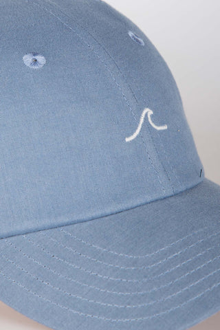 Wave blue upcycled cap