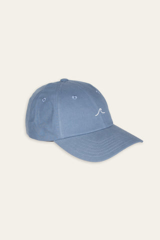 Wave blue upcycled cap