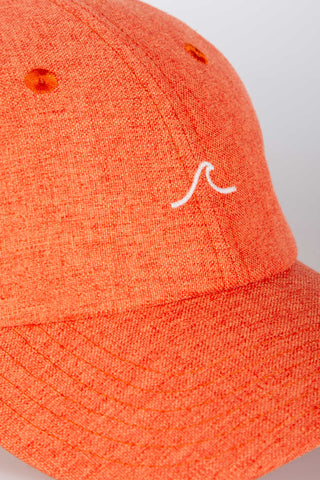 Wave orange upcycled cap