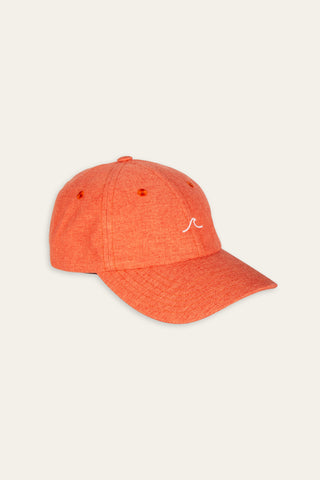 Wave orange upcycled cap