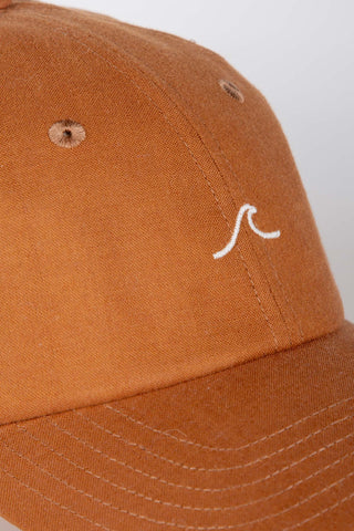 Wave brown upcycled cap