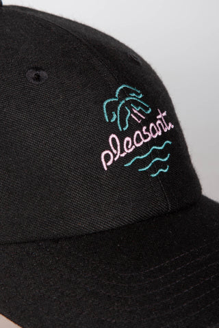 Beach bar black upcycled cap