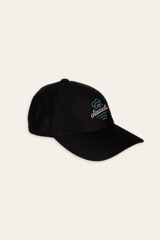 Beach bar black upcycled cap