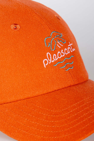 Beach bar orange upcycled cap