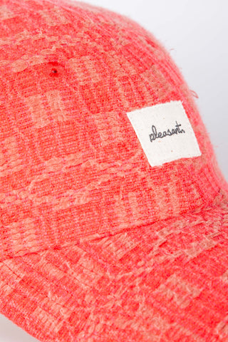 Weathered red upcycled cap