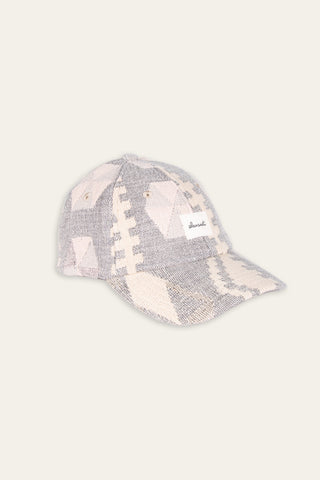 Woven checkered grey upcycled cap
